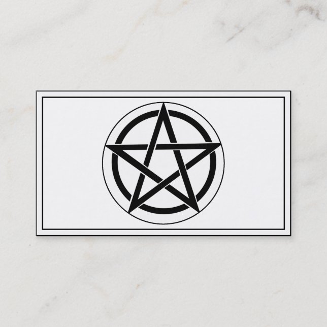 Pentagram Symbol Business Card (Front)