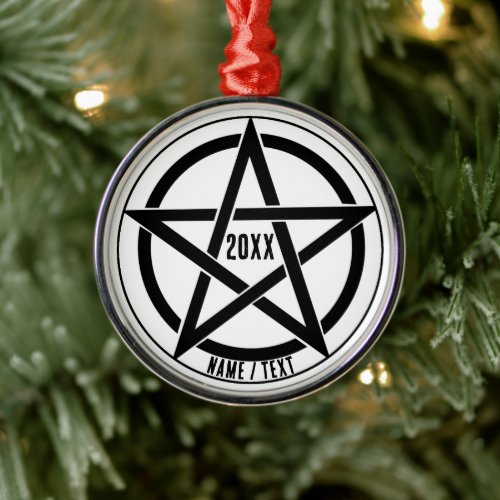 Pentagram Symbol Christmas Metal Ornament