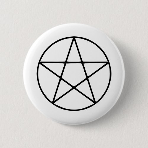 Pentagram Symbol _ Five Pointed Star Shape Button