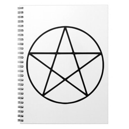 Pentagram Symbol _ Five Pointed Star Shape Notebook