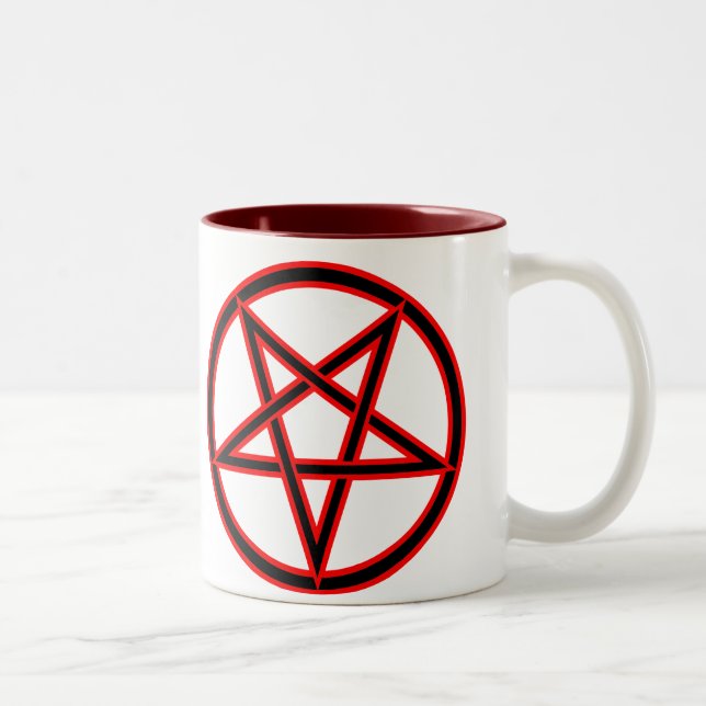 Pentagram Two-Tone Coffee Mug (Right)
