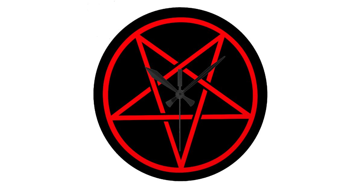 Pentagram wall clock | Zazzle.com