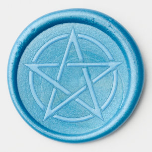 pentagram wax seal stickers