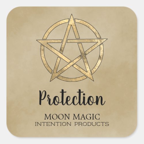 Pentagram Witchcraft Spell Jar Labels