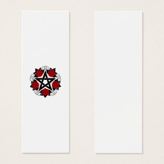 Pentagram with Red Roses (Front & Back)