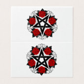 Pentagram with Red Roses (Outside Unfolded)