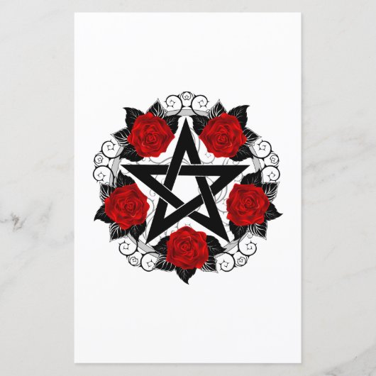 Pentagram with Red Roses (Front)