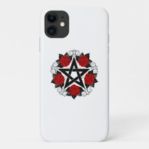 Pentagram with Red Roses iPhone 11 Case