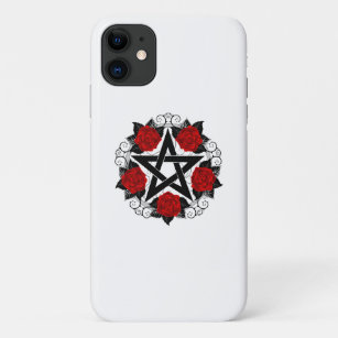 Pentagram with Red Roses iPhone 11 Case