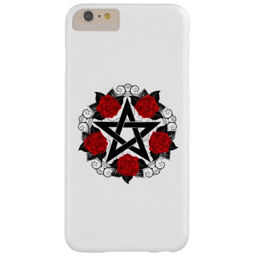 Pentagram with Red Roses Barely There iPhone 6 Plus Case