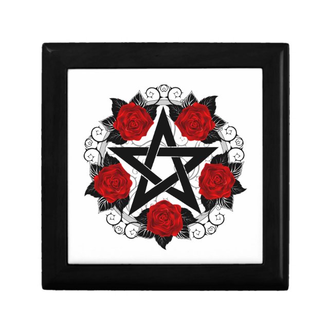 Pentagram with Red Roses Gift Box (Front)