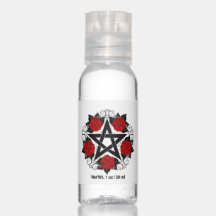 Pentagram with Red Roses Hand Sanitizer
