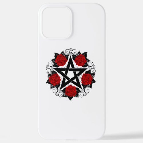 Pentagram with Red Roses iPhone 12 Pro Max Case