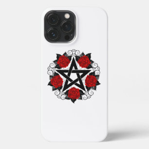 Pentagram with Red Roses iPhone 13 Pro Max Case