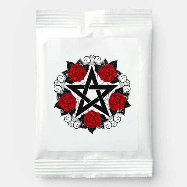 Pentagram with Red Roses Lemonade Drink Mix (Front)
