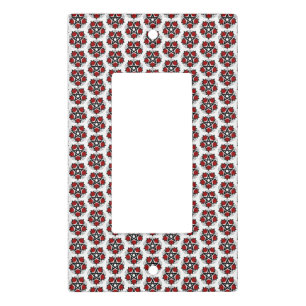 Pentagram with Red Roses Light Switch Cover