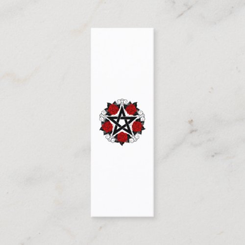 Pentagram with Red Roses Loyalty Card