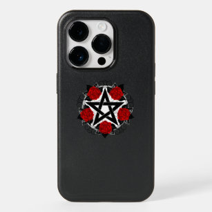 Pentagram with Red Roses OtterBox iPhone 14 Pro Case