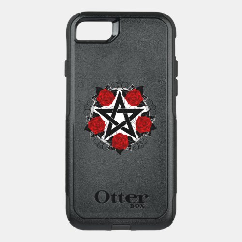 Pentagram with Red Roses OtterBox Commuter iPhone SE87 Case