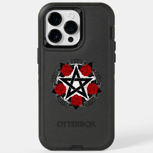 Pentagram with Red Roses OtterBox iPhone 14 Pro Max Case