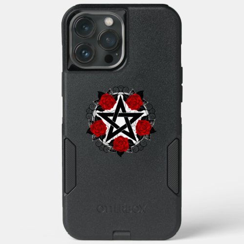 Pentagram with Red Roses iPhone 13 Pro Max Case