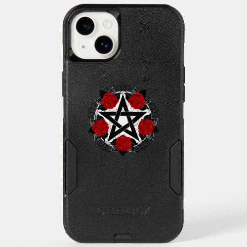 Pentagram with Red Roses OtterBox iPhone 14 Plus Case