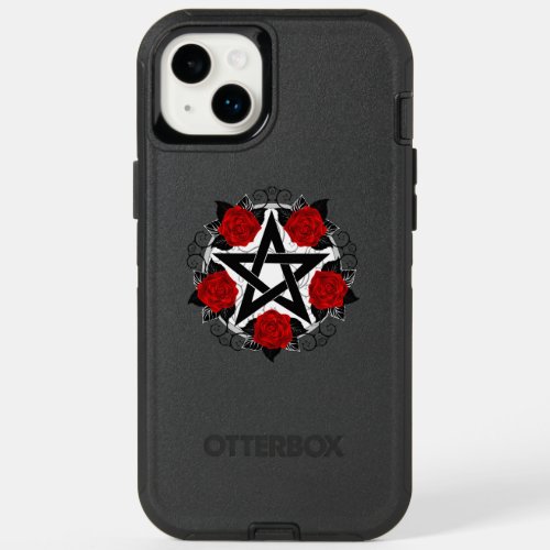 Pentagram with Red Roses OtterBox iPhone 14 Plus Case