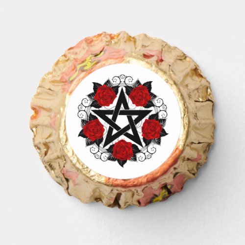 Pentagram with Red Roses Reeses Peanut Butter Cups