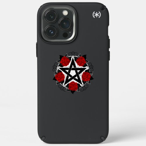 Pentagram with Red Roses Speck iPhone 13 Pro Max Case