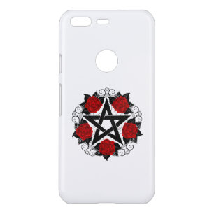 Pentagram with Red Roses Uncommon Google Pixel Case