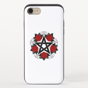 Pentagram with Red Roses iPhone 8/7 Slider Case