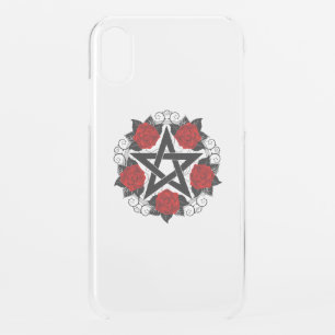 Pentagram with Red Roses iPhone XR Case