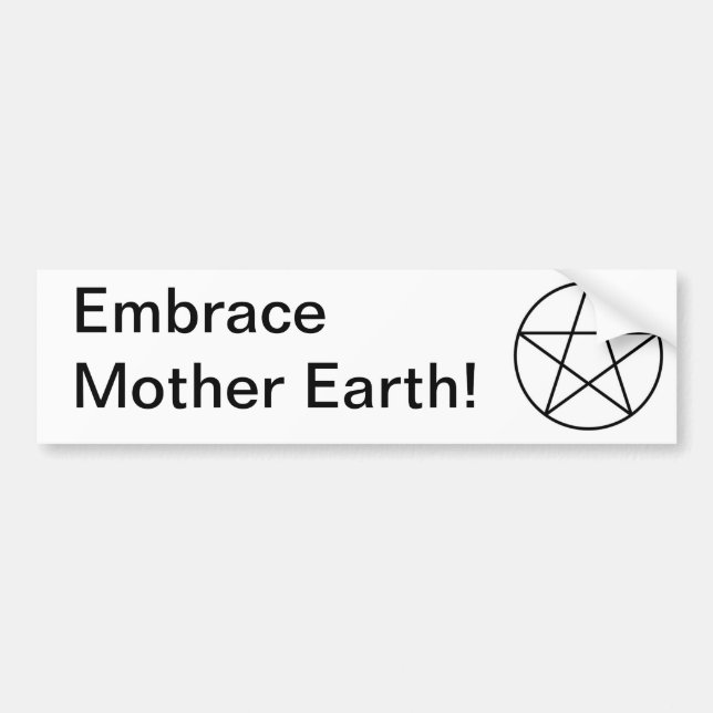 Pentagram within circle bumper sticker (Front)