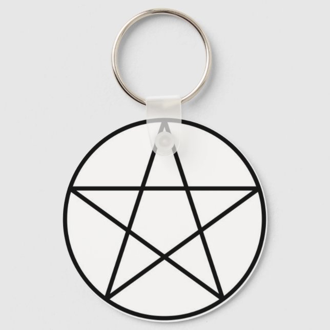Pentagram within circle keychain (Front)