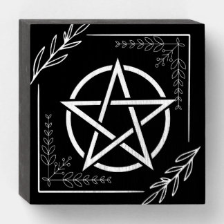 Pentagram Wooden Box Sign