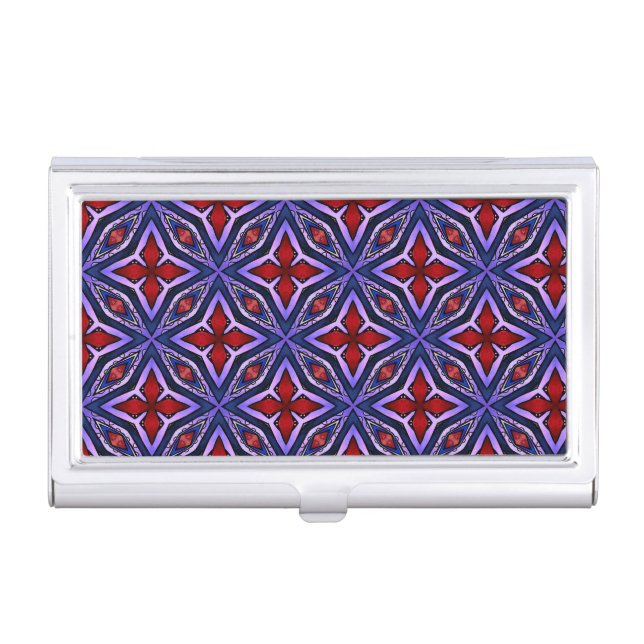 Pentas on Purple Art Business Card Case (Front)