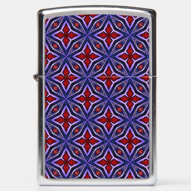 Pentas on Purple Art Zippo Lighter (Front)