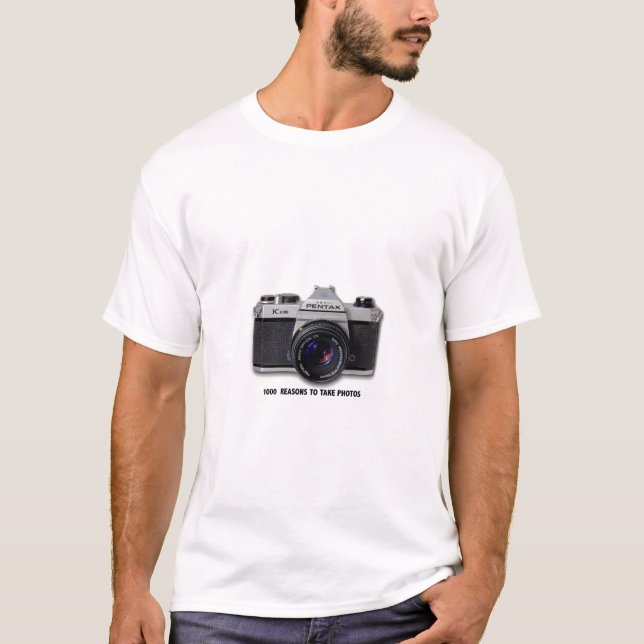 Pentax K1000 photograph t shirt (Front)