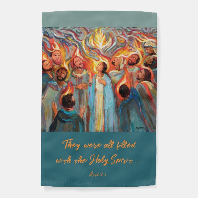 Pentecost Christian Garden Flag (Front)