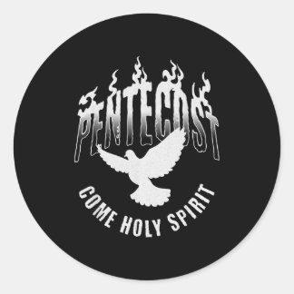 Pentecost Come Holy Spirit Catholic Dove  Classic Round Sticker