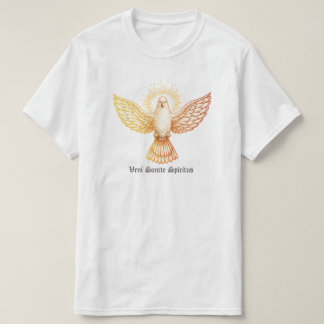 Pentecost Day Fire Wings Bird Gold Flam Aesthetic T-Shirt