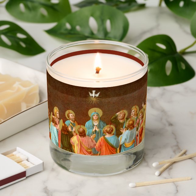 Pentecost: Descent of the Holy Spirit (SB 01)  Scented Candle (Lit)