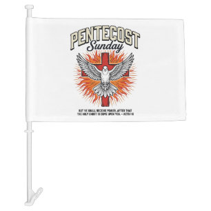Pentecost Sunday Dove Cross Vintage Shirt Car Flag