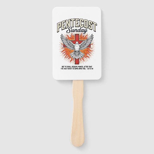 Pentecost Sunday Dove Cross Vintage Shirt Hand Fan