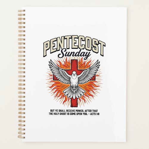 Pentecost Sunday Dove Cross Vintage Shirt Planner
