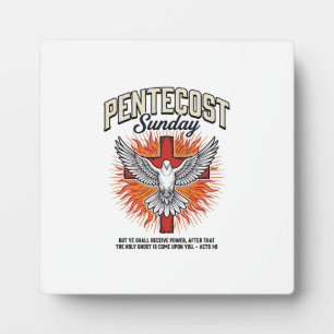 Pentecost Sunday Dove Cross Vintage Shirt Plaque