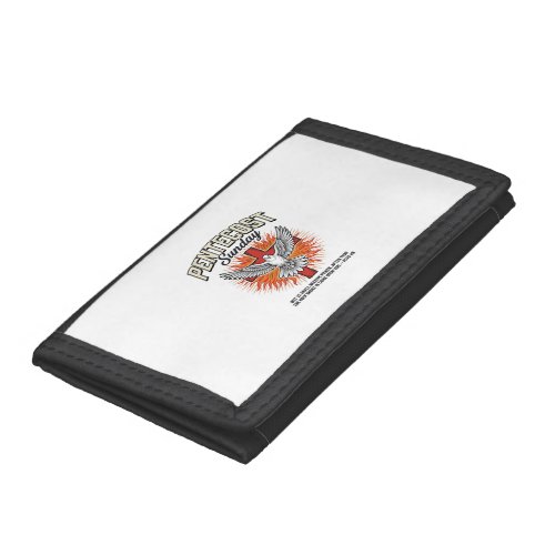 Pentecost Sunday Dove Cross Vintage Shirt Trifold Wallet