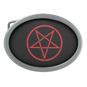 Pentegram Buckle Oval Belt Buckle