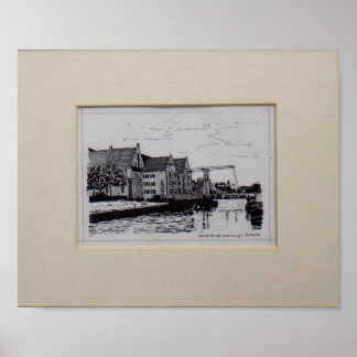 Pentekening Zwolle Overstitch with Pelserbrugge Poster