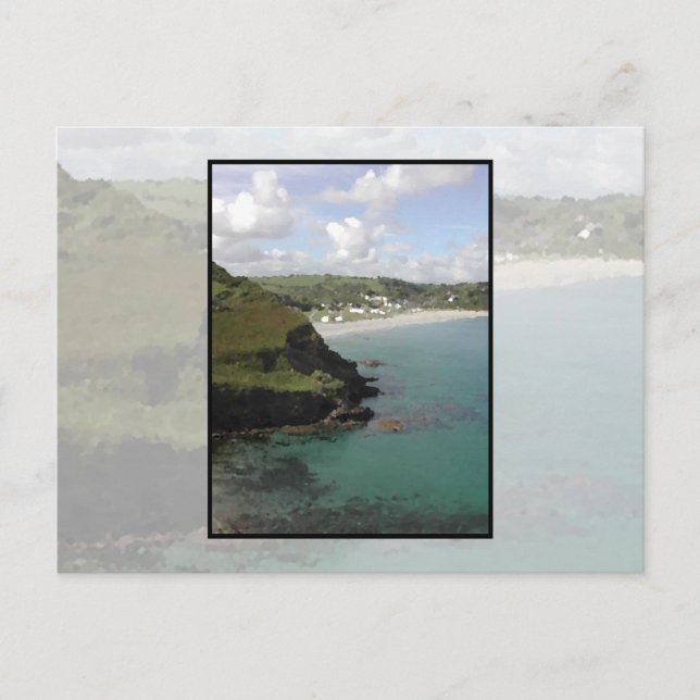 Pentewan. Cornwall. Scenic coastal view. Postcard (Front)